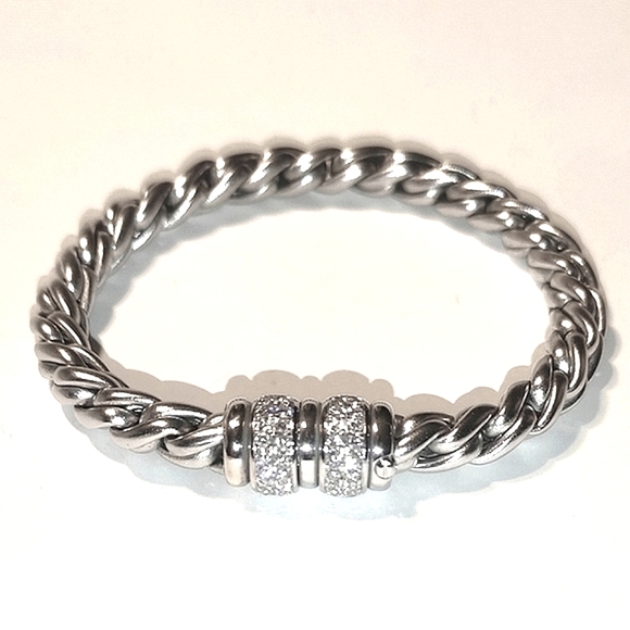 White Gold Rope Diamond Bracelet - Picture 3 of 16
